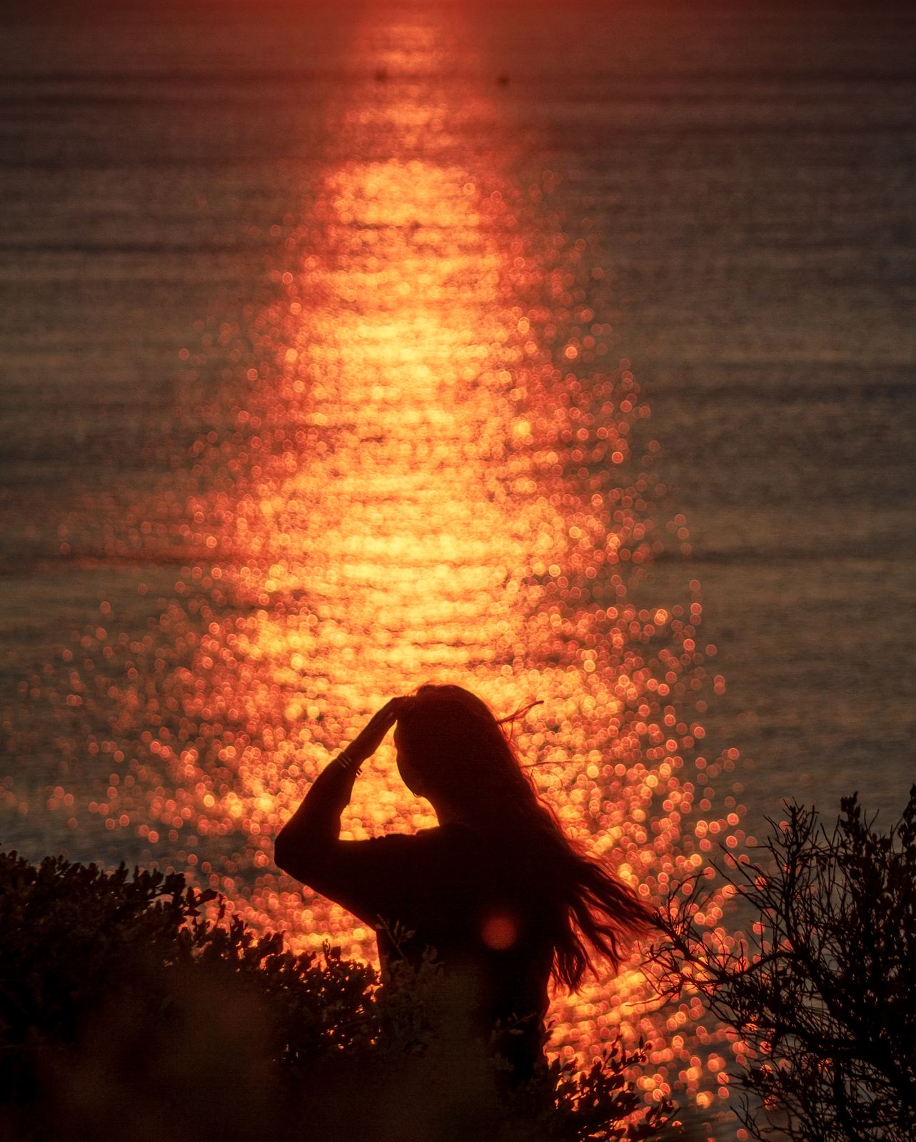 Silhouette — face au soleil
